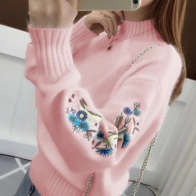 Thick cashmere knit sweater