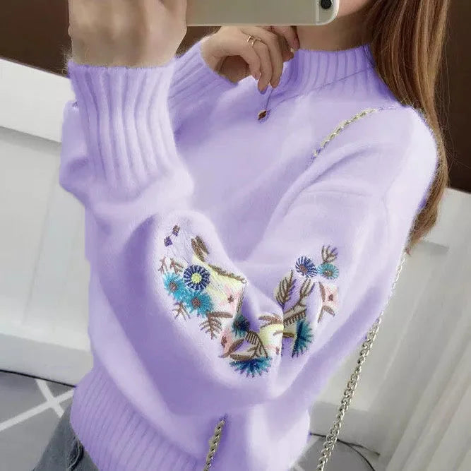 Thick cashmere knit sweater
