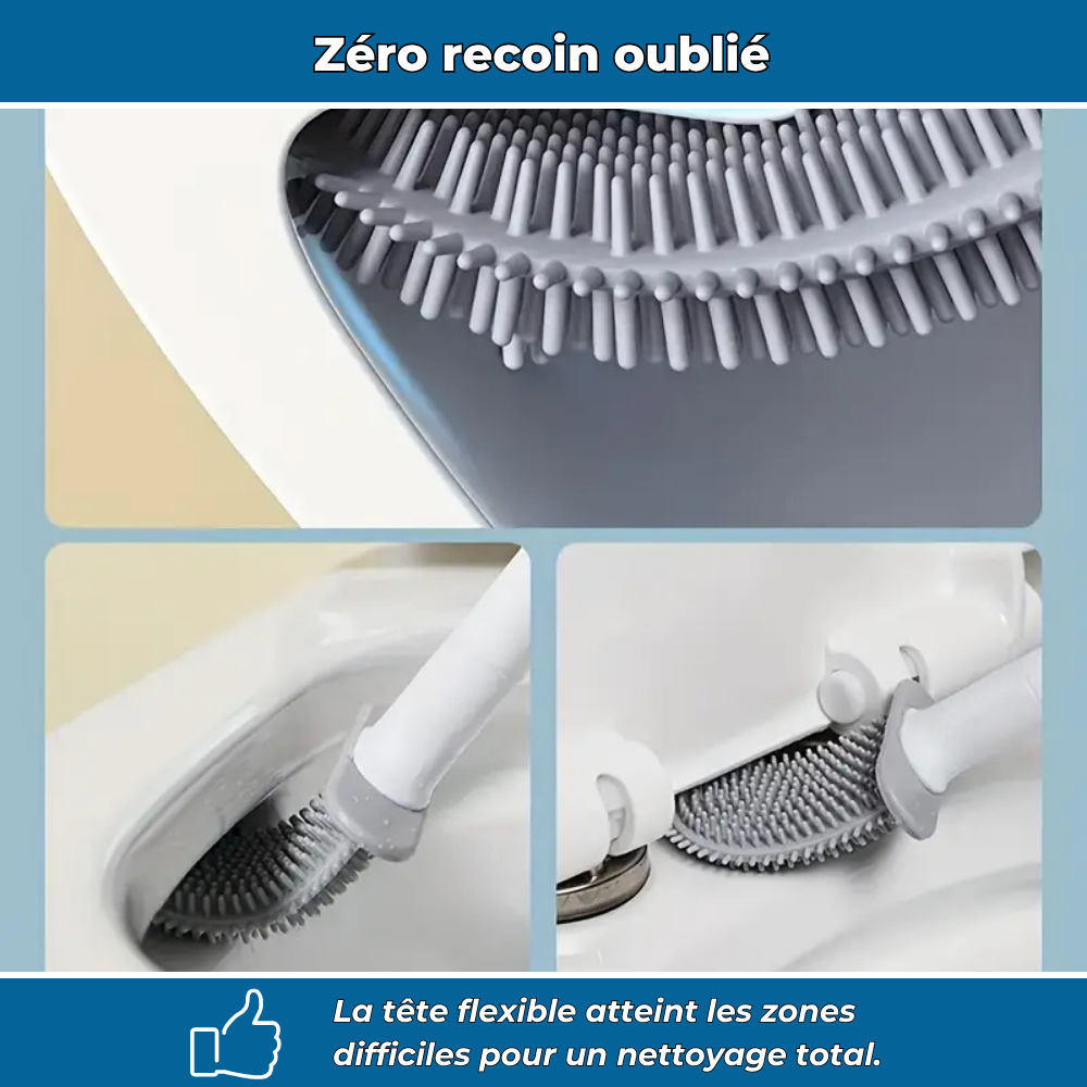 Brosse WC en silicone souple et efficace