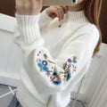 Thick cashmere knit sweater