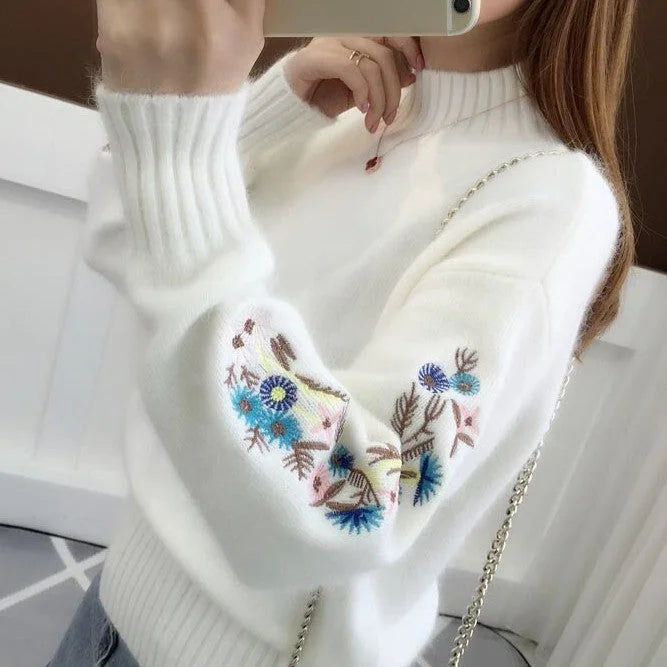 Thick cashmere knit sweater