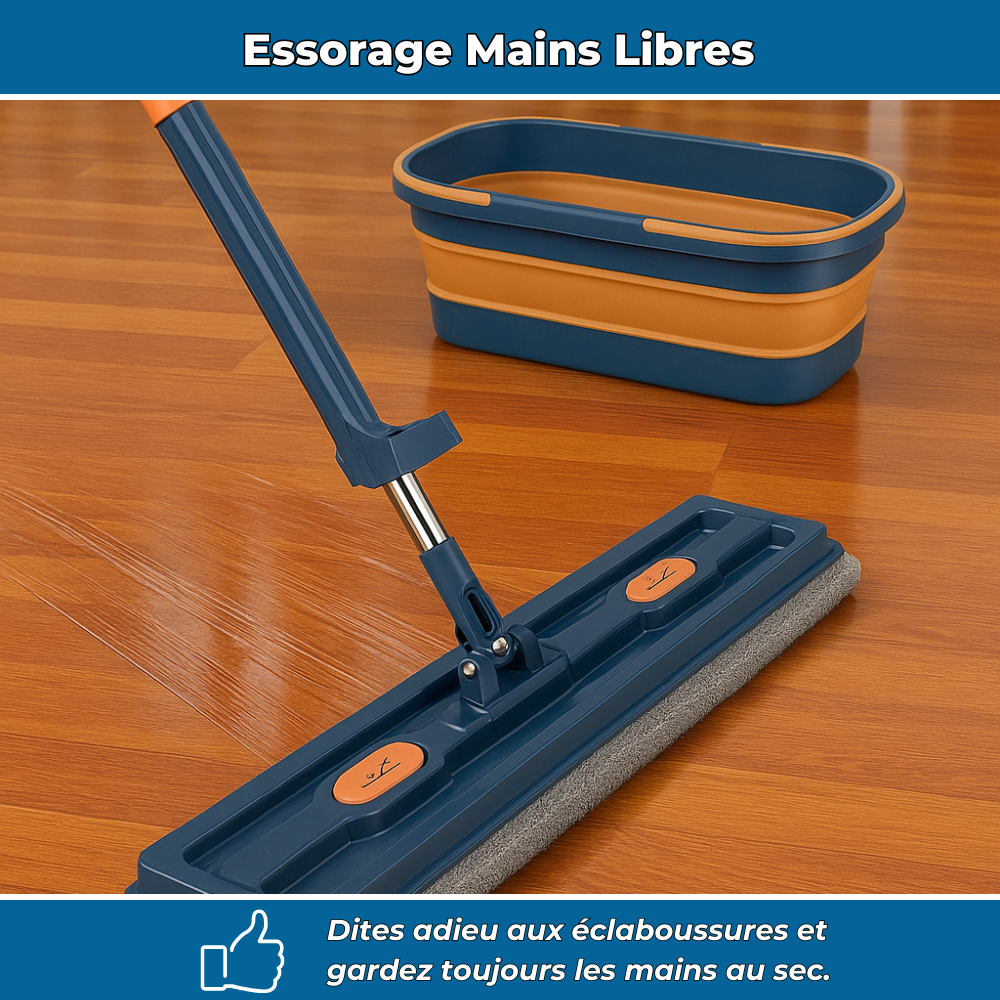 Balai serpillière rotatif avec technologie essorage intégré