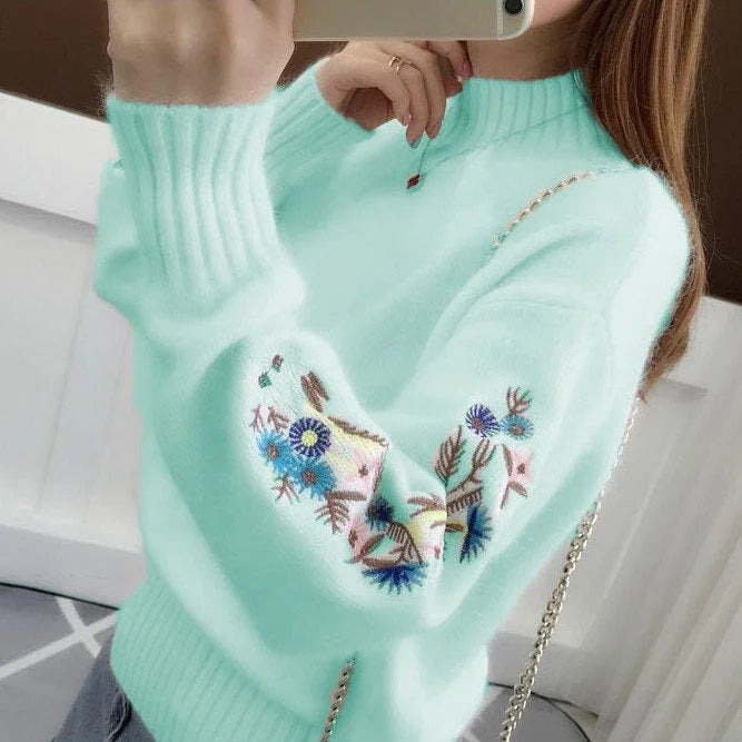 Thick cashmere knit sweater
