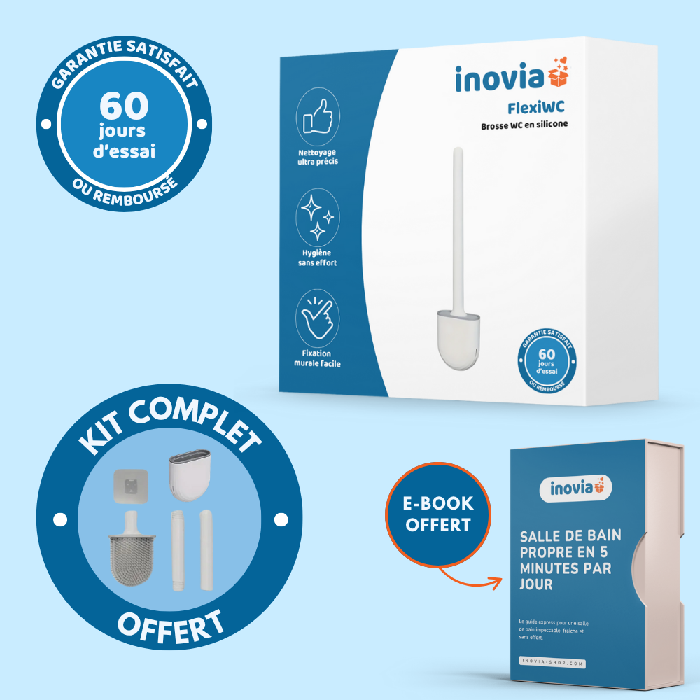 Brosse WC en silicone souple et efficace